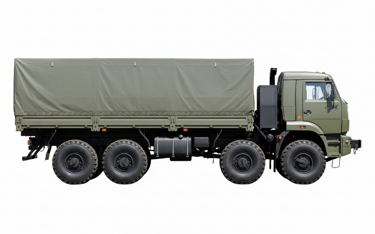 Тент — полог на бортовой автофургон военный КАМАЗ (KAMAZ)